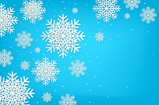 Sfondo invernale in stile carta