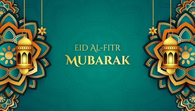 sfondo islamico moderno per ramadan ed eid mubarak