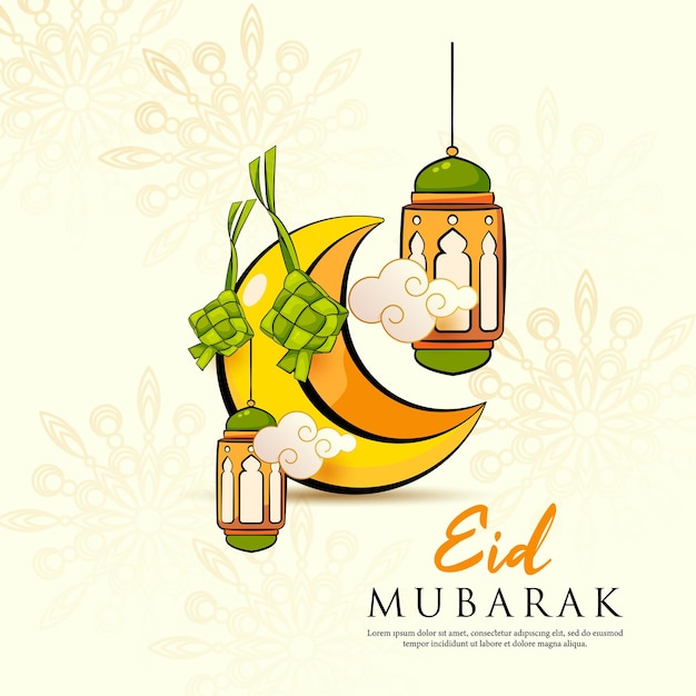 sfondo islamico progettazione dell'illustrazione di Eid Mubarak