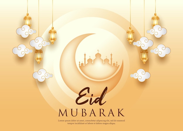 sfondo islamico progettazione dell'illustrazione di Eid Mubarak