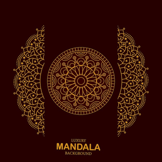 Sfondo mandala di lusso con motivo arabescato banner illustrazione vettoriale design