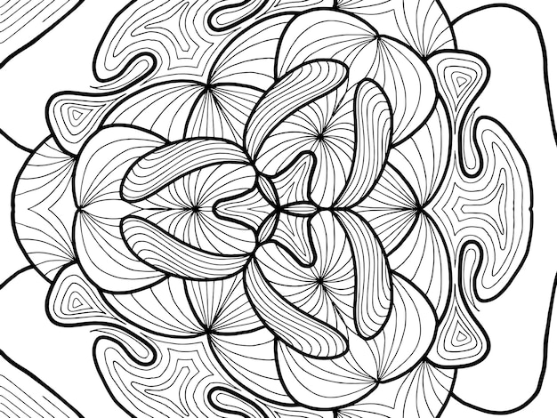 Sfondo Mandala motivo floreale libro da colorare per lo stress