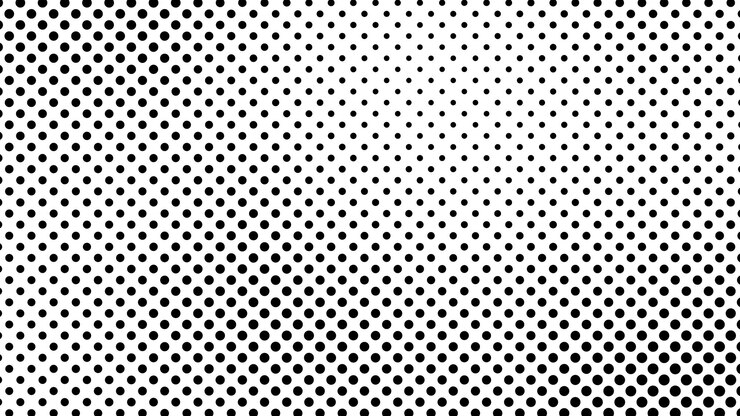 Vettore sfondo mezzitoni grunge con punti motivo pop art in bianco e nero in stile fumetto