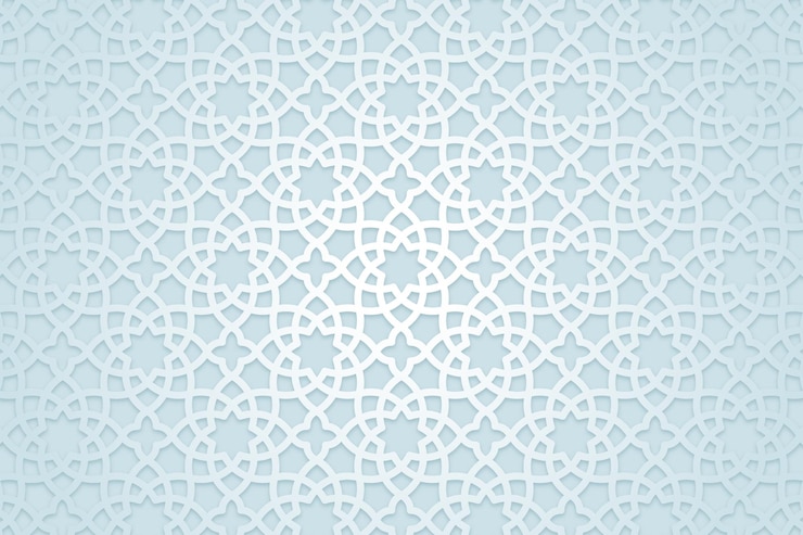 Vettore sfondo modello arabo piatto