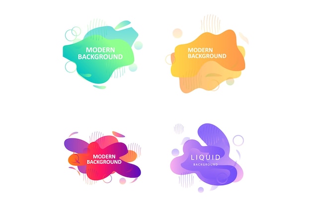 Sfondo moderno Design Vector Background Gradient Brochure Template Sticker Banner