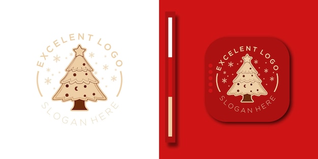 Sfondo moderno di buon natale con logo moderno design