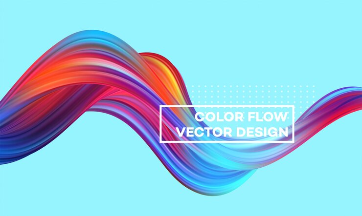 Vettore sfondo moderno flusso colorato.