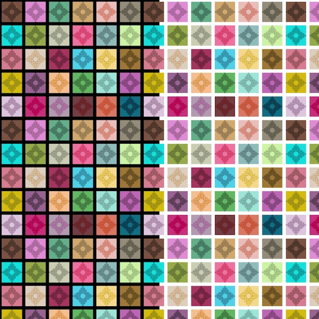 sfondo multi-colorato senza cuciture, vibrante e elegante disegno a disegno per tessuti e abbigliamento