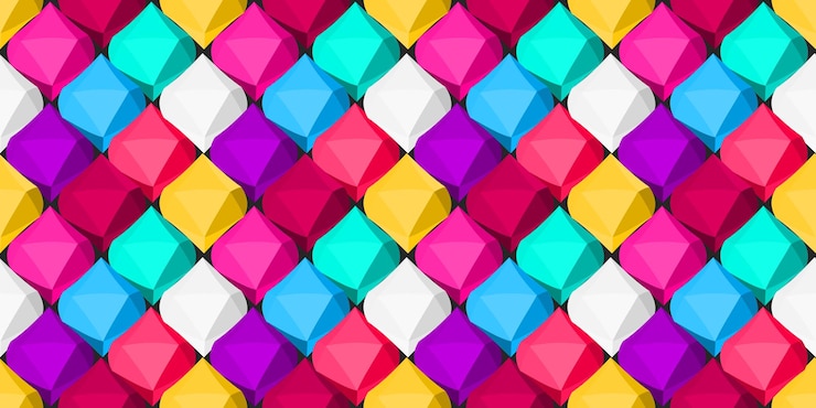 Vettore sfondo multicolore di oggetti geometrici