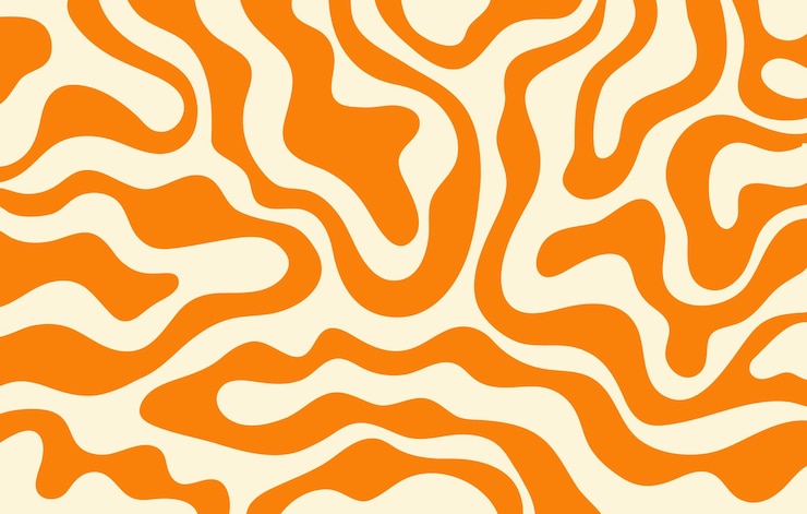 Vettore sfondo orizzontale astratto con onde colorate illustrazione vettoriale alla moda in stile retrò anni '70