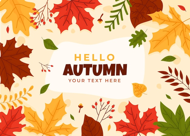 Sfondo piatto autunnale