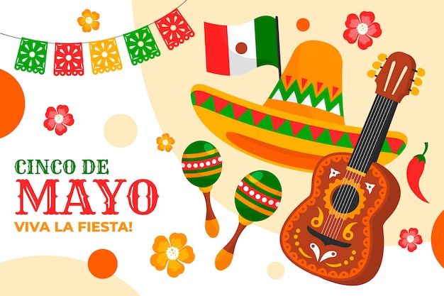 Sfondo piatto cinco de mayo