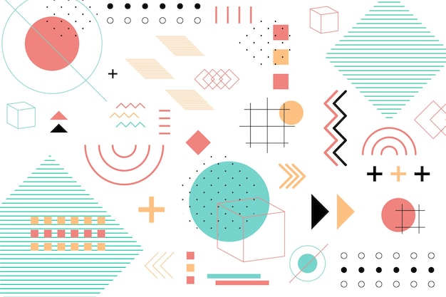 Sfondo piatto di forme geometriche