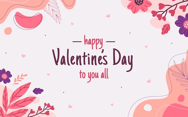 Sfondo piatto di San Valentino