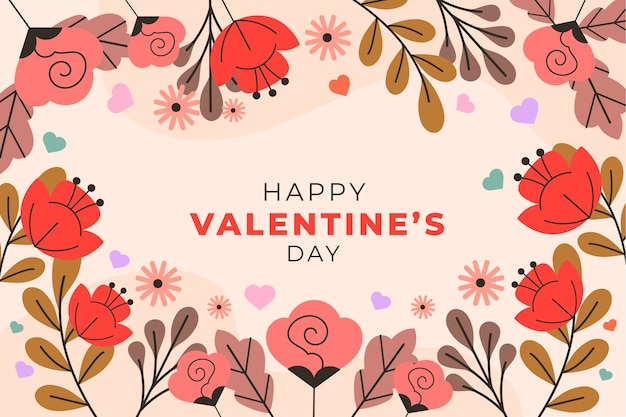 Sfondo piatto di San Valentino
