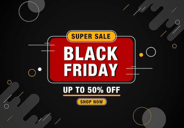 Sfondo piatto di vendita del Black Friday