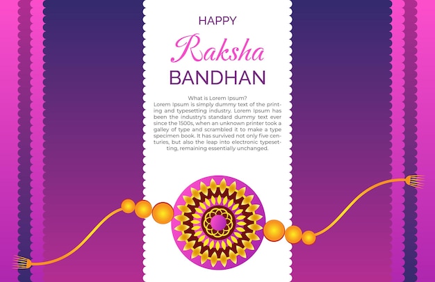 Sfondo Raksha bandhan con mandala e nastro Illustrazione vettoriale