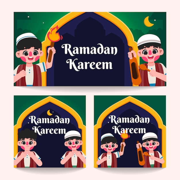 sfondo ramadan banner tand social media emplate