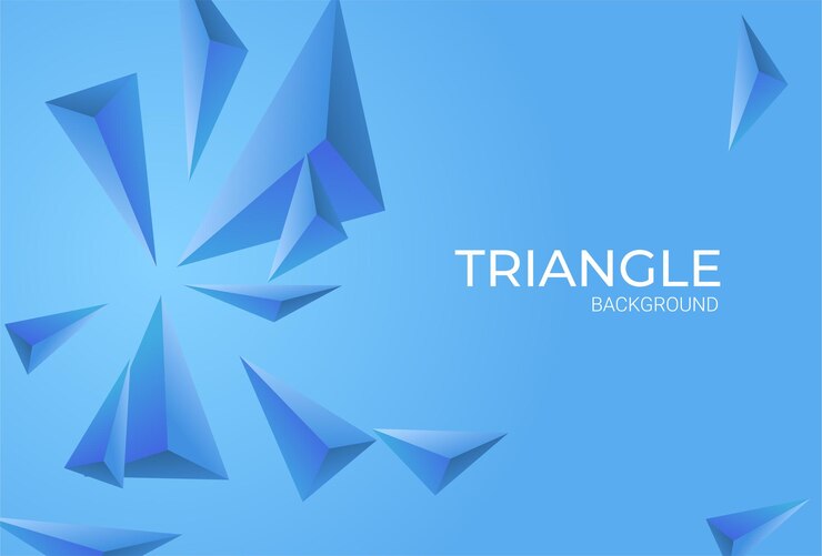 Sfondo realistico con triangoli blu