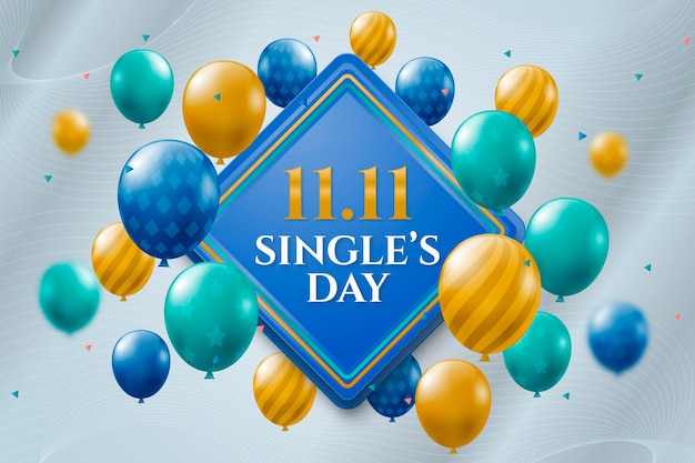 Sfondo realistico del giorno del single