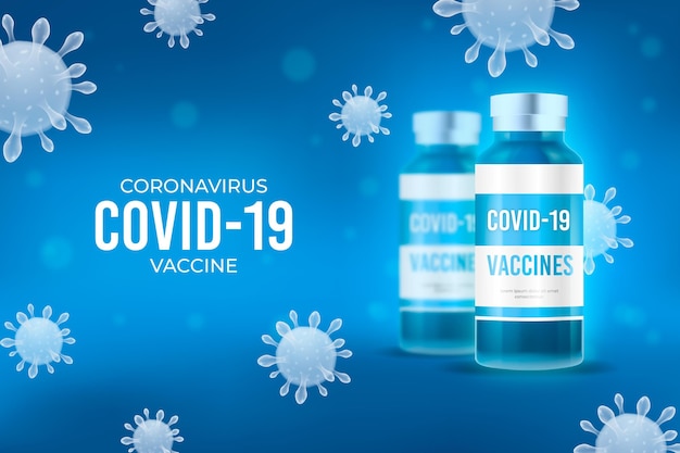 Sfondo realistico del vaccino contro il coronavirus