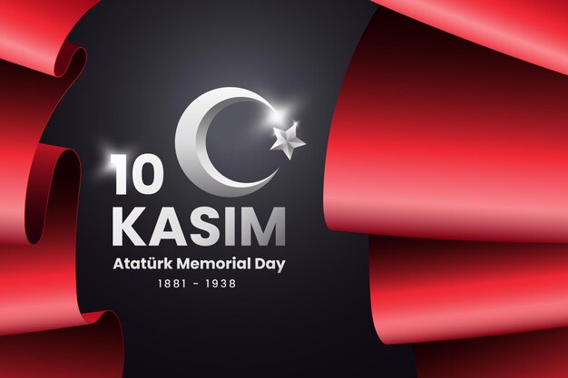 Sfondo realistico di atatürk memorial day