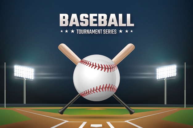 Sfondo realistico di baseball