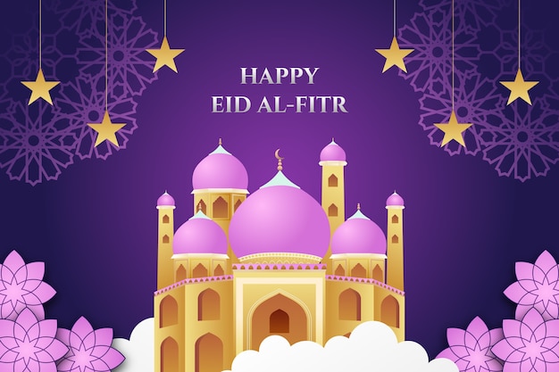 Sfondo realistico di eid al-fitr