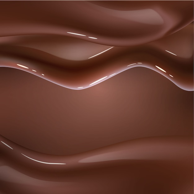 sfondo realistico onda di cioccolato liquido