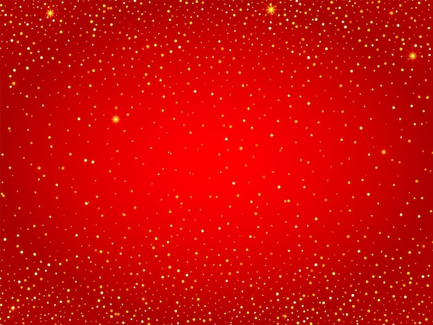 Sfondo rosso astratto con glitter e bokeh. Illustrazione vettoriale