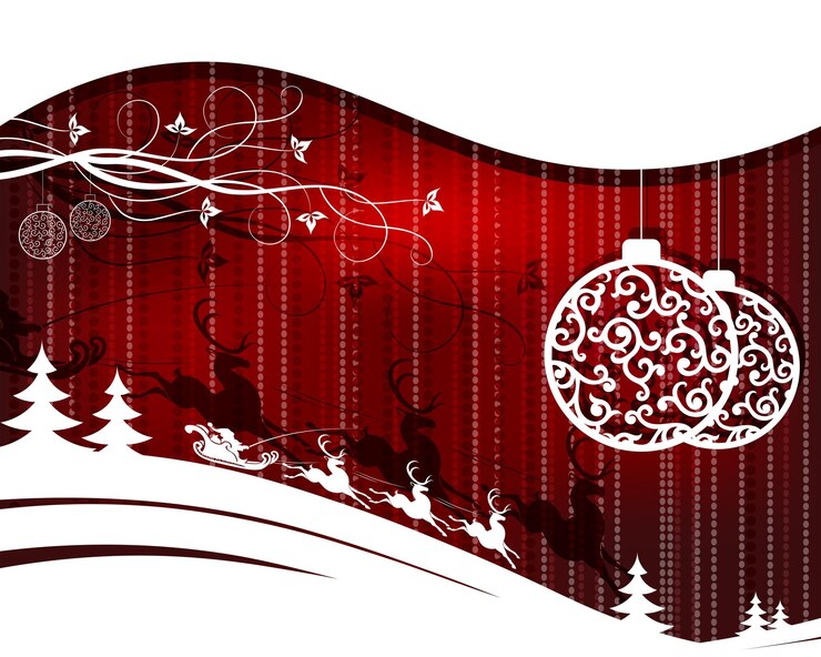Vettore sfondo rosso di natale