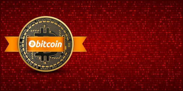 Sfondo rosso pixelato bitcoin