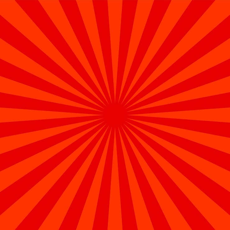 Vettore sfondo rosso scoppio design retrò a strisce astratto