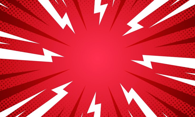 Vettore sfondo rosso vibrante in stile fumetto