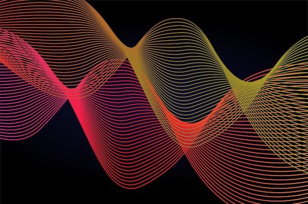 Sfondo scuro con linee ondulate