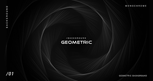 Sfondo scuro linee geometriche monocromatiche