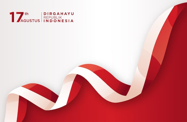 Sfondo semplice della celebrazione del giorno dell'indipendenza dell'Indonesia