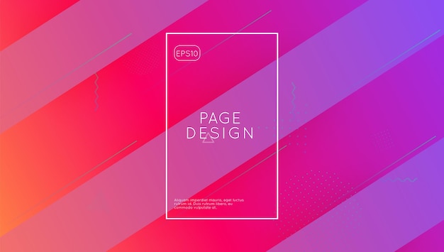 Sfondo sfumato 3d Pagina di destinazione Presentazione orizzontale Banner grafico blu Colore Layout fluido Cornice in plastica Struttura minima Design al neon Sfondo sfumato viola