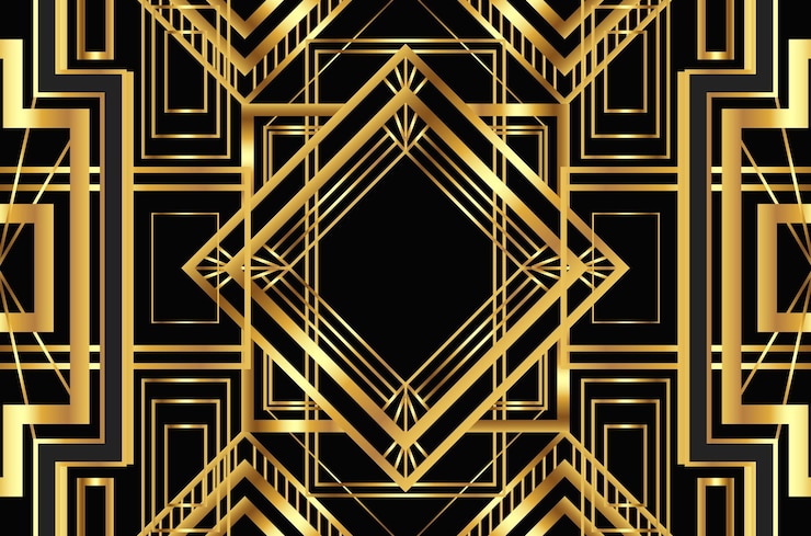 Vettore sfondo sfumato art deco