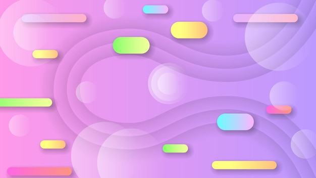 Sfondo sfumato colorato astratto con figure geometriche di colore forme diverse e linea bianca