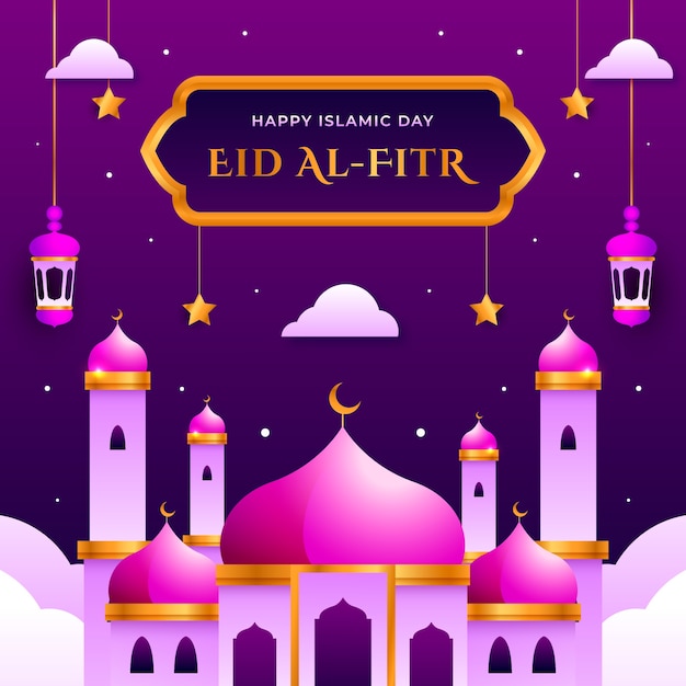 Sfondo sfumato eid al-fitr