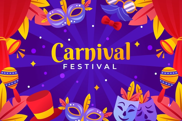Sfondo sfumato per la celebrazione del carnevale
