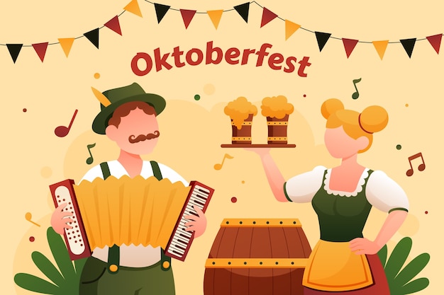 Sfondo sfumato per la celebrazione del festival della birra oktoberfest