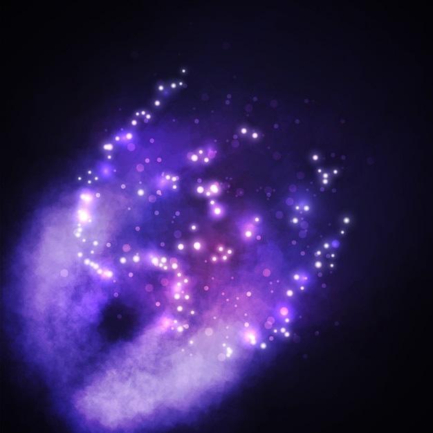 Sfondo stellato, nebulosa a forma di stella ricca