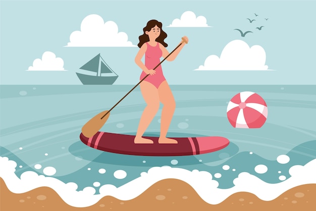 Sfondo sup design piatto