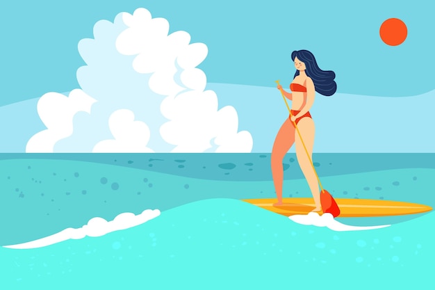Sfondo sup disegnato a mano