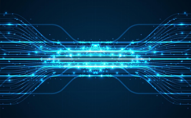 Sfondo tecnologico. Concetto di visualizzazione di big data
