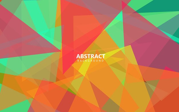 Sfondo trasparente a forma di triangolo multicolore astratto