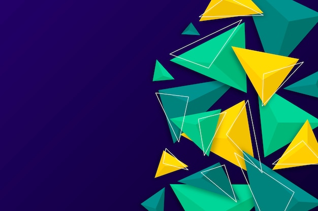 sfondo triangolare 3D con colori vivaci