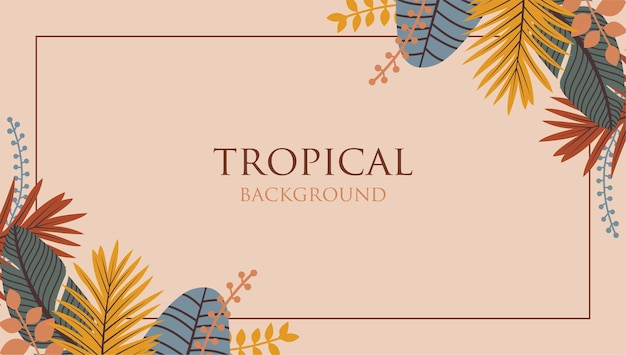 sfondo tropicale con foglie